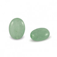 Natural stone bead Aventurine Quartz oval 8x6mm Valley green